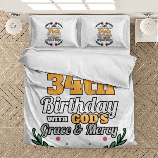 Stepping into my 34th Birthday Religious Bday Bedding Sets