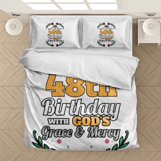 Stepping into my 48th Birthday Religious Bday Bedding Sets