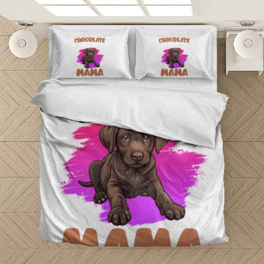 Labrador Retriever CHOCOLATE LAB MOM Labrador Bedding Sets