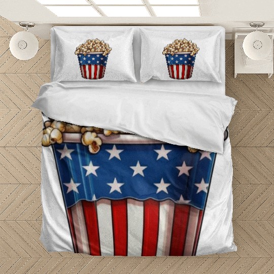 4th Of July. popcorn Bedding Sets