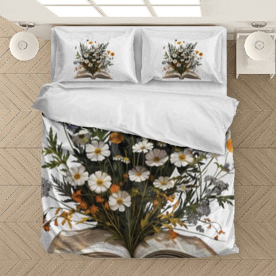 Book Lover Wildflowers Sleeve Bedding Sets