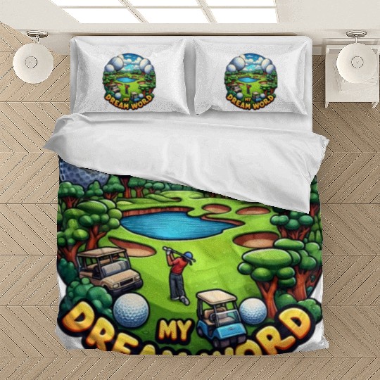 Dream Golf Course Golfer Bedding Sets