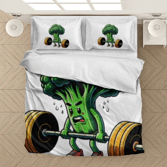 Deadlift Broccoli Gym Fitness Motivation Bedding Sets