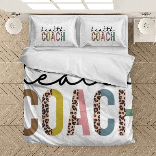 Fitness Heath Coaching Dietitian Leopard Print Hea Bedding Sets
