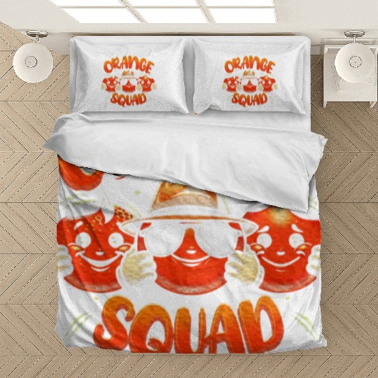 Orange Citrus Fruit Lover Orange Squad Meme Bedding Sets