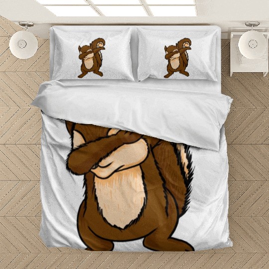 Dabbing Squirrel Funny Chipmunks Dab Animal Lover Bedding Sets