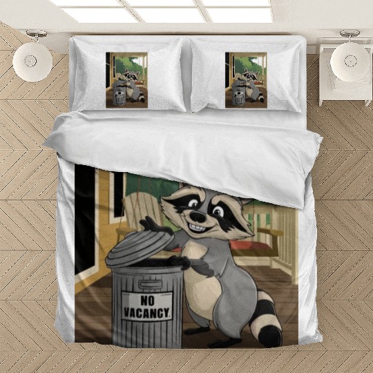 Racoon Trash Panda Metal Trash Can No Vacancy Bedding Sets