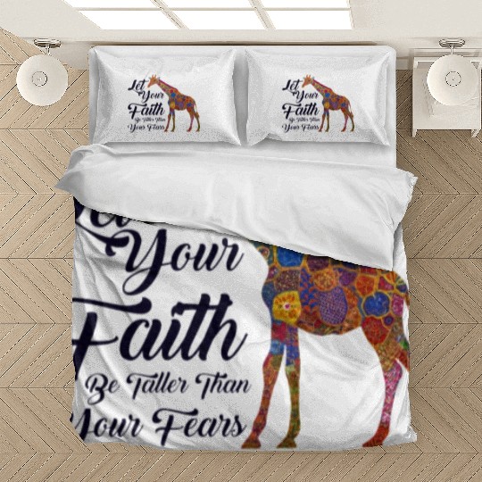 Giraffe Lover Christian Faith Bible Verse Bedding Sets