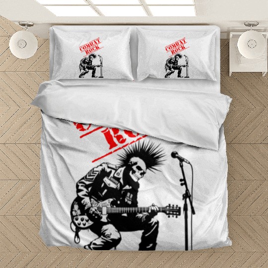 Funny combat rock punk soldier Bedding Sets