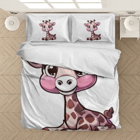 Adorable Baby Giraffe Character For You Bedding Sets