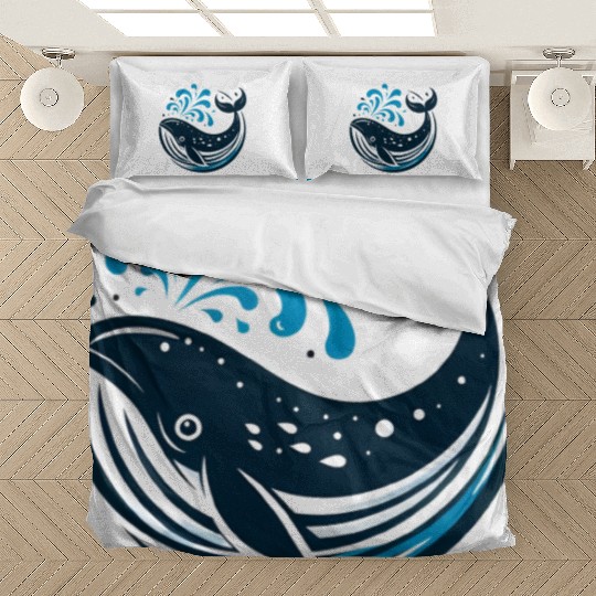 whale in the sea Bedding Sets