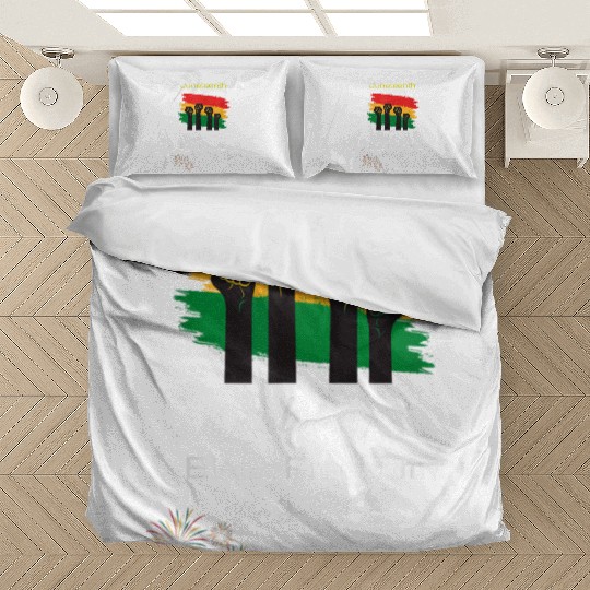 Juneteenth celebrating black freedom history Bedding Sets