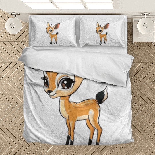 Adorable Fawn Character With Big Eyes Bedding Sets