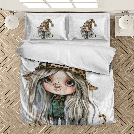 Leopard Print Gnome Clipart Images, Girly Bedding Sets