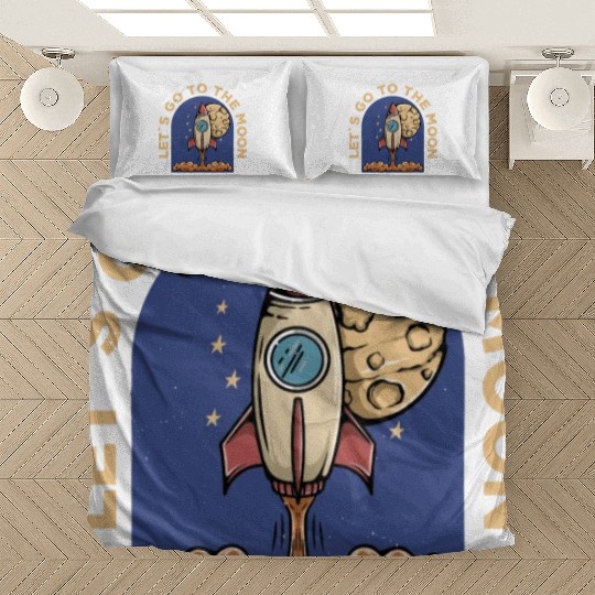 lets go to the moon Classic Bedding Sets