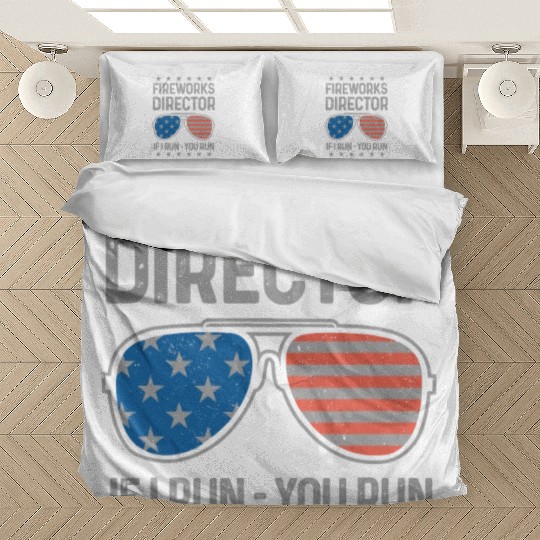 4th Of July Fireworks Funny Fireworks Director Bedding Sets