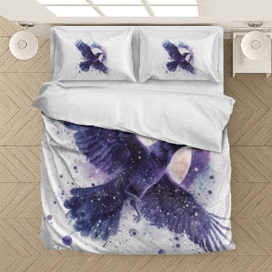 Celestial Raven Clipart Clipart, Crow Bird Witch Bedding Sets