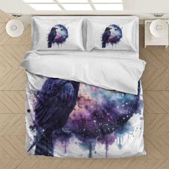 Celestial Raven Clipart Clipart, Crow Bird Witch Bedding Sets