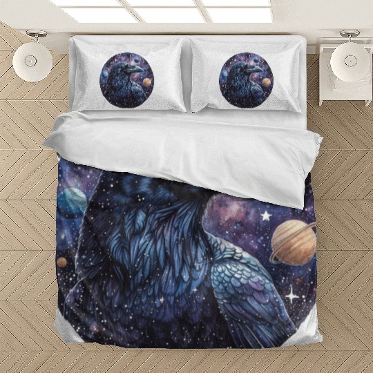 Celestial Raven Clipart Clipart, Crow Bird Witch Bedding Sets