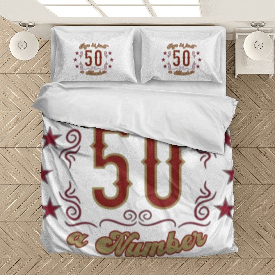 50th birthday vintage just one number Bedding Sets