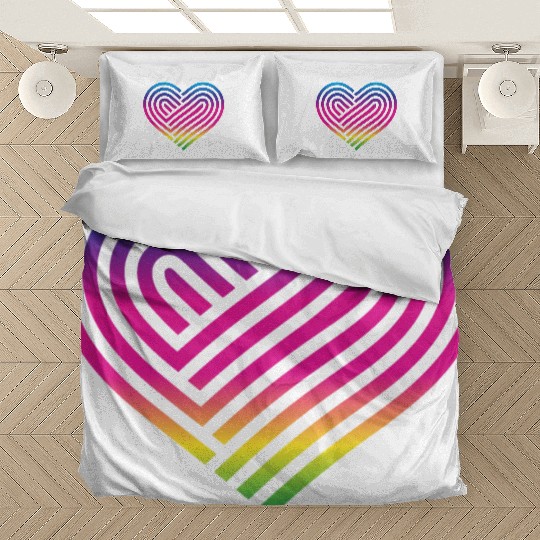 Rainbow Heart Homosexuality LGBT Love Bedding Sets