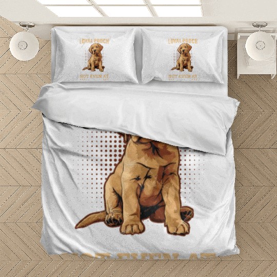 Labrador Loyal Pooch Never Far Funny Labrador Bedding Sets