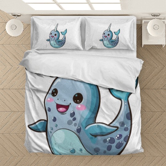 Adorable Narwhal Cartoon Enchantment Bedding Sets