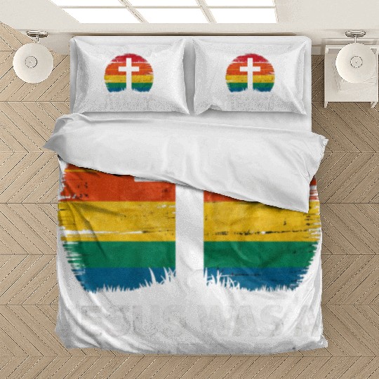 Jesus Was A Liberal Retro Sunset Progressive Bedding Sets