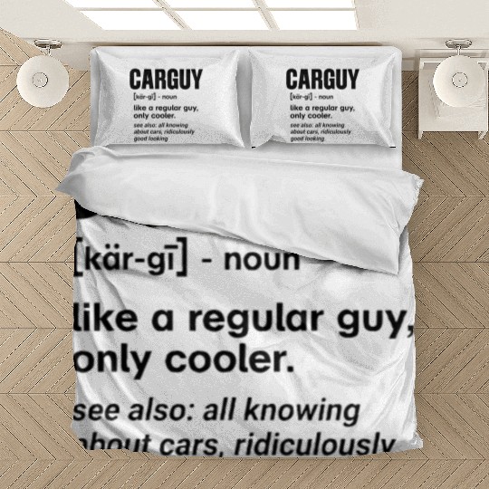 Car Guy Definition Mechanic Auto Racing Car Lovers Bedding Sets