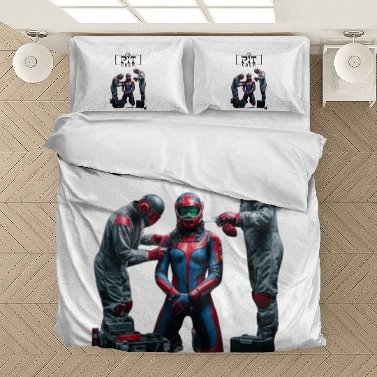 pit crew race car driver dank tank Bedding Sets