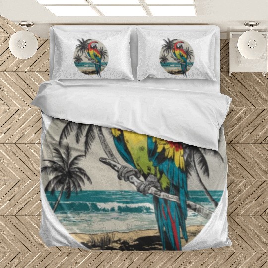 Macaw Parrot for a Bird Lover Animal Lover Bedding Sets