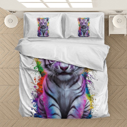 colorful tiger cub Bedding Sets