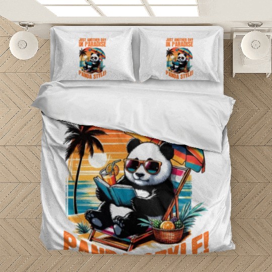 PANDA RELAXING MOMENT IN SUNSET, PANDA STYLE Bedding Sets