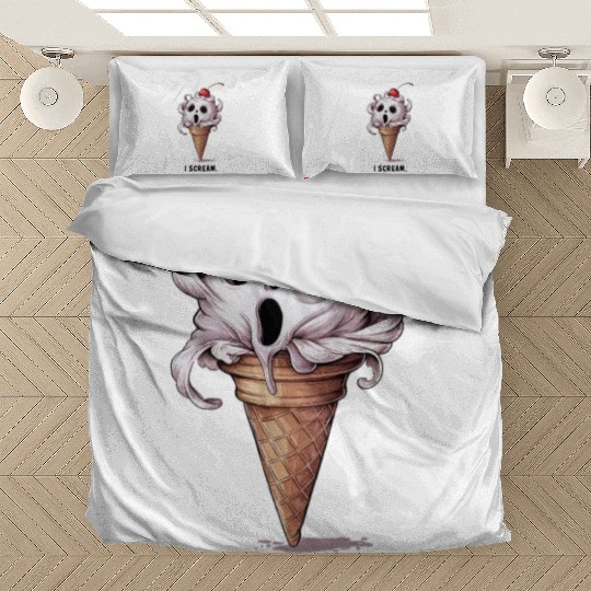 I Scream Ice Cream Skull Art Bedding Sets