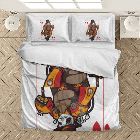 Panda Steampunk Card Game Heart King Poker Bedding Sets
