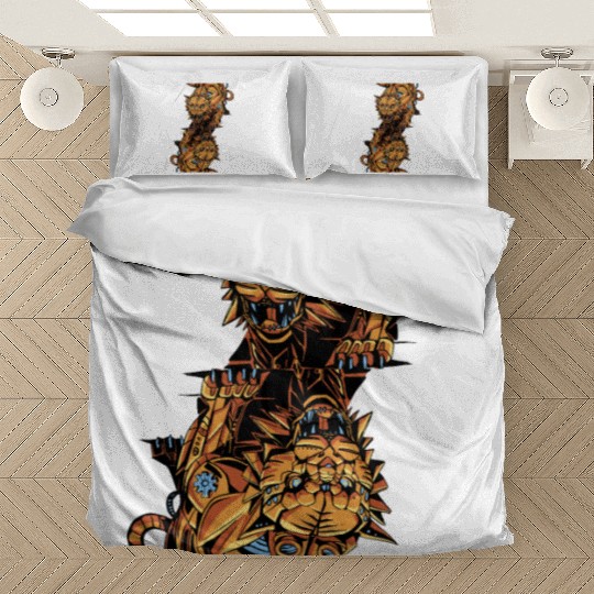 Tiger Steampunk Card Game Queen of Spades Poker Bedding Sets
