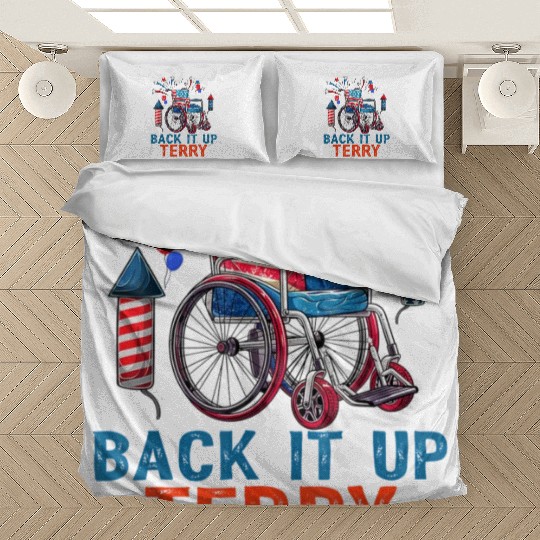 Back Terry Fireworks 4th July Bedding Sets