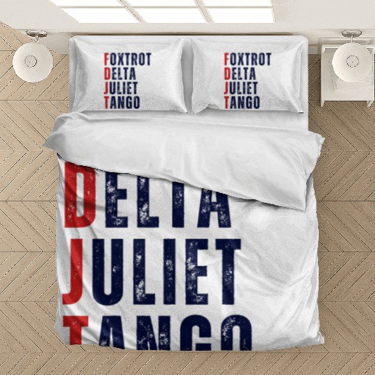 FOXTROT DELTA JULIET TANGO WHITE Bedding Sets
