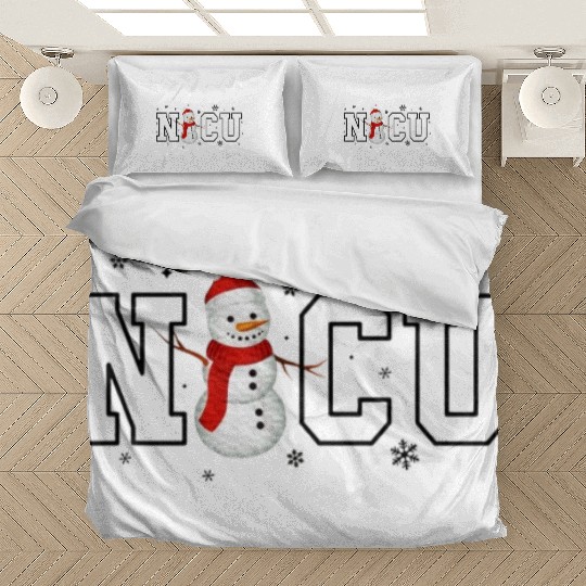NICU Christmas Snowman Nurse Bedding Sets