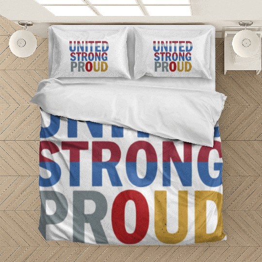 Patriotic United Color Block Design Bedding Sets
