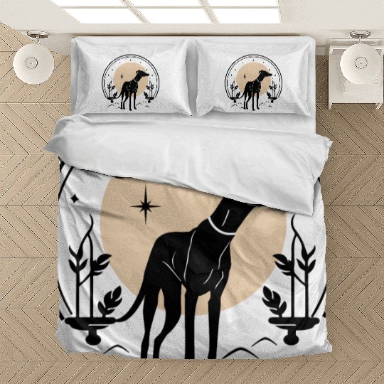 Greyhound Tarot Card Greyhound Celestial Dog Bedding Sets