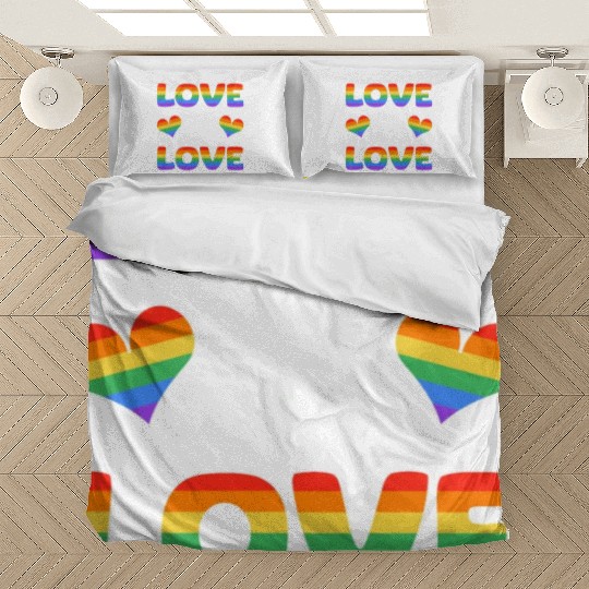 Love is Love rainbow colored Bedding Sets