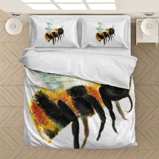 Cute Bumble Bee Flying Illustration Bedding Sets