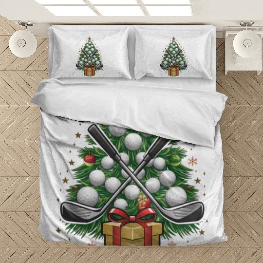 Golf Equipment Christmas Tree Christmas Golf Bedding Sets