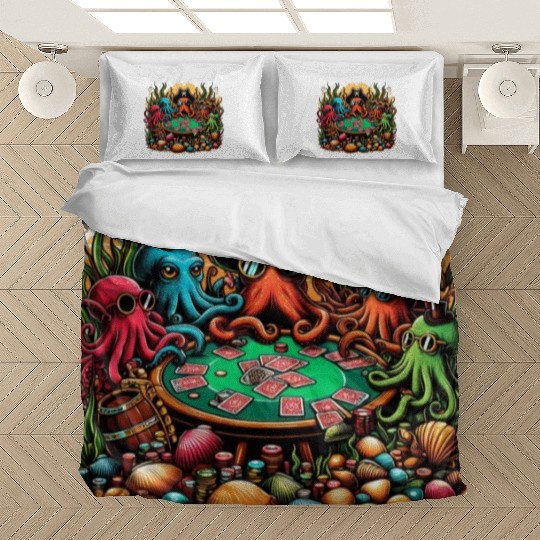 Octopus Card Table Bedding Sets