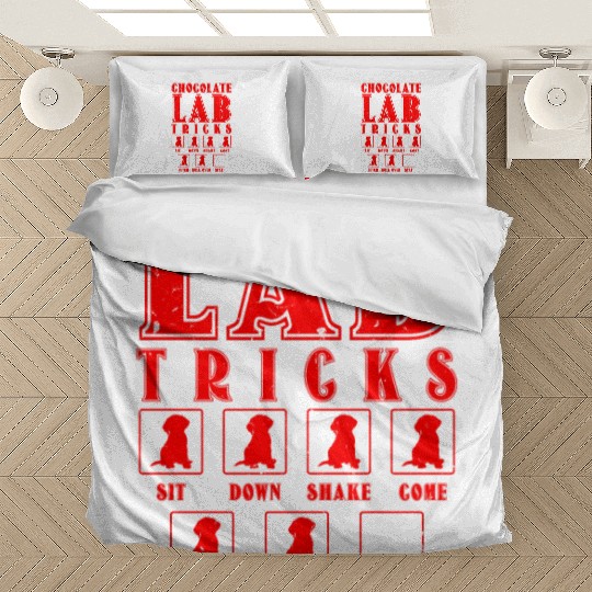Brown Labrador CHOCOLATE LAB TRICKS Stubborn Bedding Sets