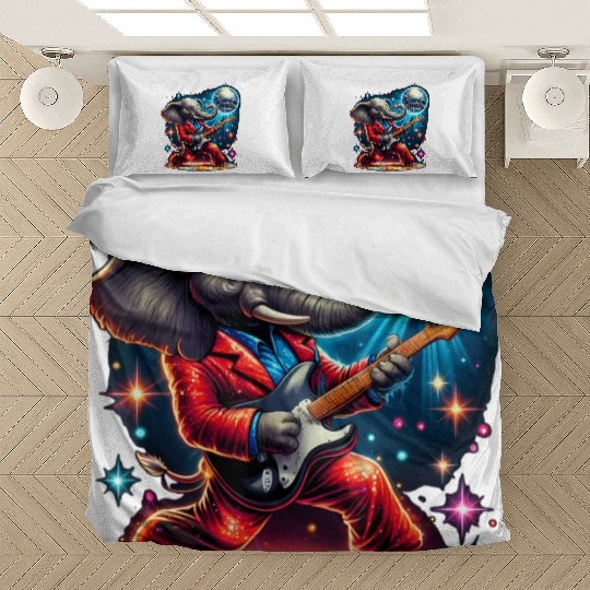 Disco Ball Guitar Elephant Bedding Sets