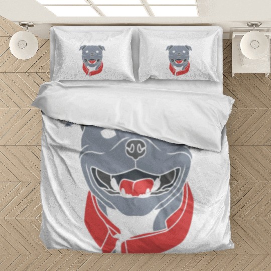 Fathers Day Dog Dad Staffordshire Terrier Bedding Sets