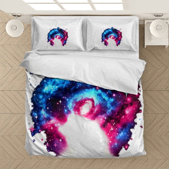 Cool Hedgehog Galaxy Space Art Bedding Sets