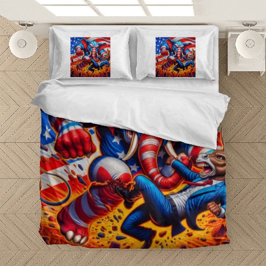 Beat Down the Democrats - Trump Bedding Sets